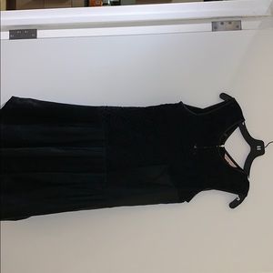 Rebecca Taylor filigree and silk black dress.